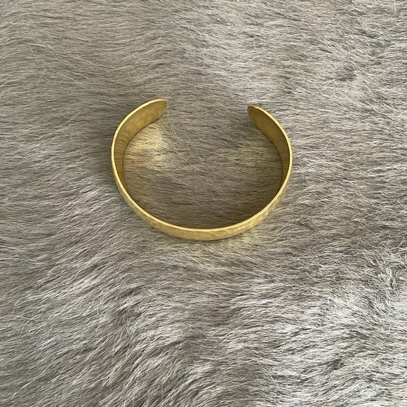 Gold Hammered Cuff - Picture 3 of 7